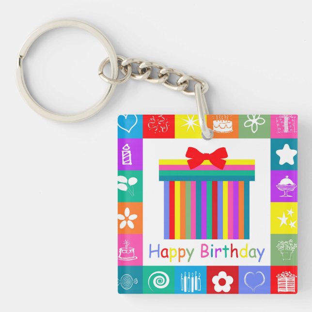 Happy Birthday Keychain (Front)