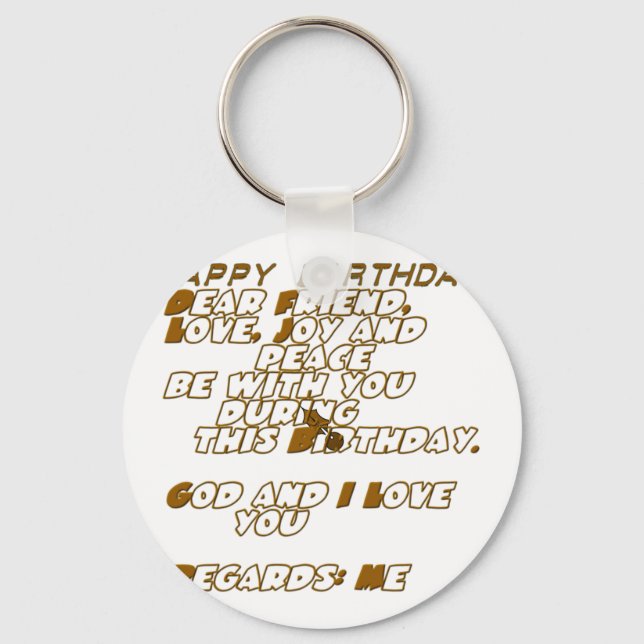 Happy Birthday Keychain (Front)