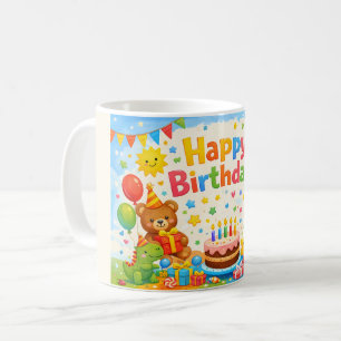 Happy Birthday Kids Colorful Party Mug