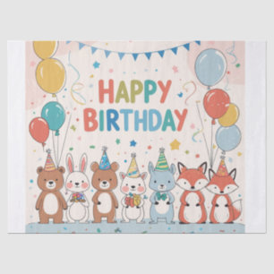 Happy birthday kids tissue paper