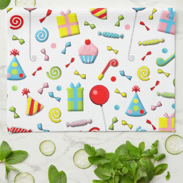 Happy Birthday Kitchen Towel (Folded)