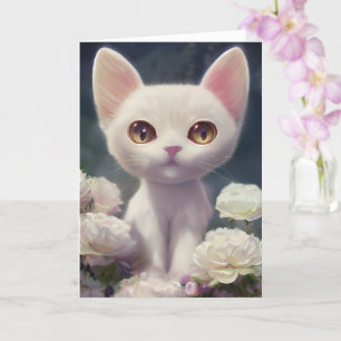 Happy Birthday Kitty Cat Personalize Name Card