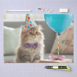 Happy Birthday Kitty Cat Tissue Paper