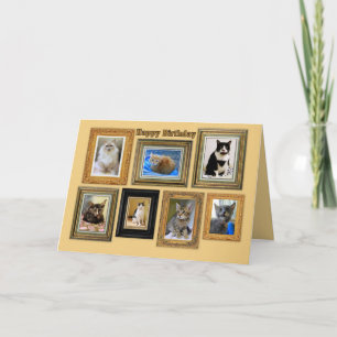 Happy Birthday Kitty Portrait Gallery Card