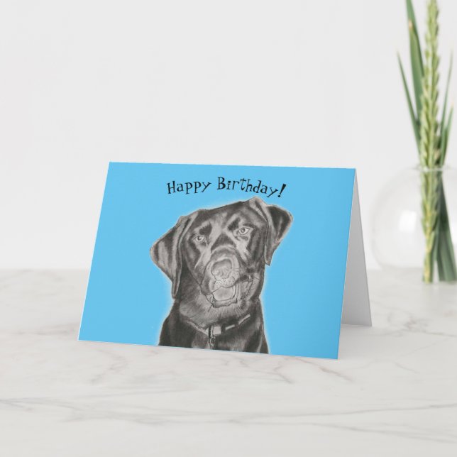 Happy Birthday Lab Card (Front)