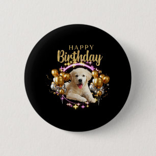 Happy Birthday Labrador Retriever 2 Inch Round Button