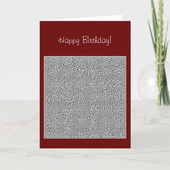 Happy Birthday Labyrinth Card (Front)