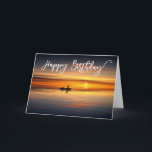 Happy Birthday Lake Fishing For HIm Card<br><div class="desc">This design was created through digital art. It may be personalized by clicking the customize button and changing the colour, adding a name, initials or your favourite words. Contact me at colorflowcreations@gmail.com if you with to have this design on another product. Purchase my original abstract acrylic painting for sale at...</div>