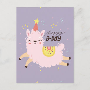 Happy Birthday Lama Postcard