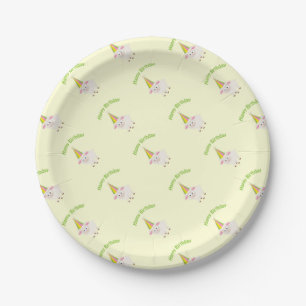 Happy Birthday Lamb Paper Plate