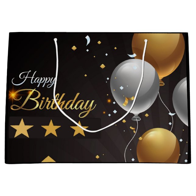 Happy Birthday Large Gift Bag (Front)