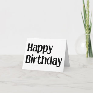 Happy Birthday Large Print Greetings Card