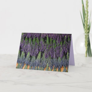 Happy Birthday Lavender on Drying Rack Card