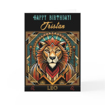 Happy Birthday Leo Zodiac Design