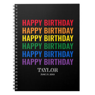 Happy Birthday LGBT Pride LGBTQ Transgender Notebook