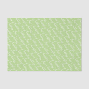 Happy Birthday Light Green Tissue Paper