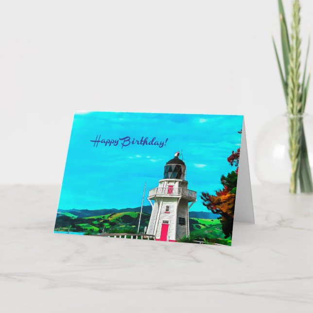 Happy Birthday Lighthouse Card (Front)