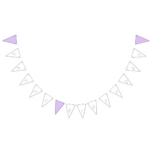Happy Birthday Lilac Blossom Bunting Flags