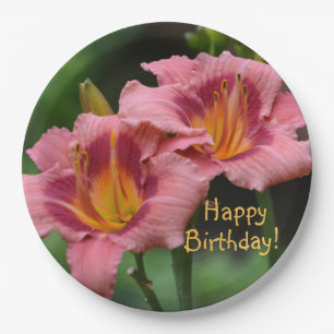 Happy Birthday Lily Paper Plate