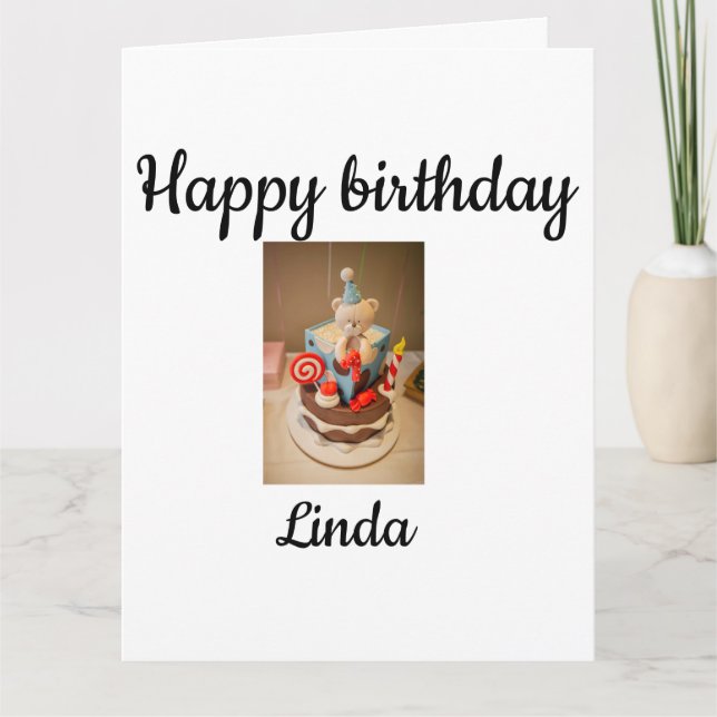 Happy birthday Linda Card (Front)