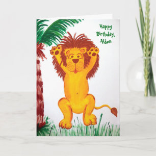 Happy Birthday Lion Card