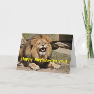 Happy Birthday Lion Card