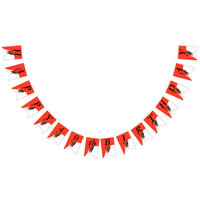 Happy Birthday Little Boys Riding Sled Snow Red Bunting Flags (All)