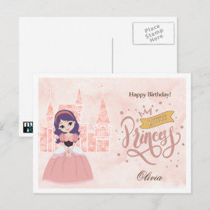 Happy Birthday, Little Princess. Custom Name Postcard