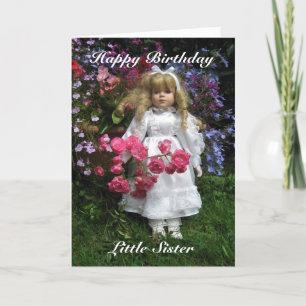 Happy Birthday little sister Card