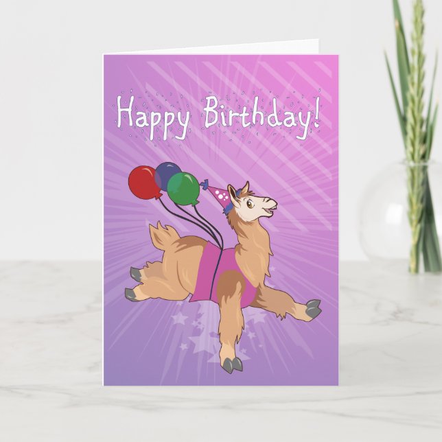 Happy Birthday Llama! Card (Front)