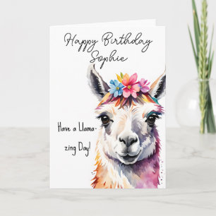 happy birthday LLama Card