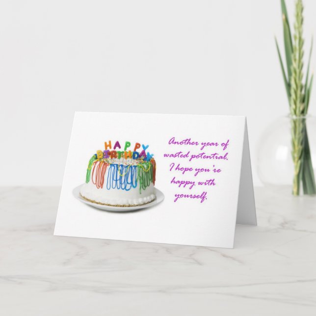 Happy Birthday, Loser Card (Front)