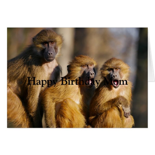 Happy Birthday Love From Your Monkeys Fun Animal (Front Horizontal)