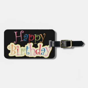 Happy Birthday Luggage Tag