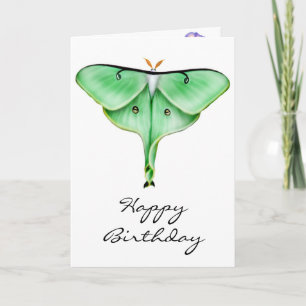 Happy Birthday Luna Moth Card