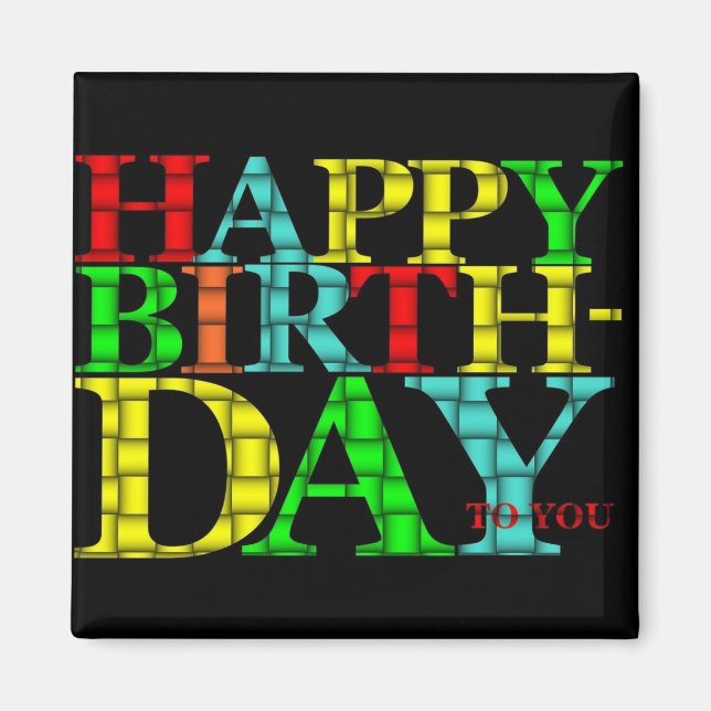 Happy Birthday Magnet (Front)