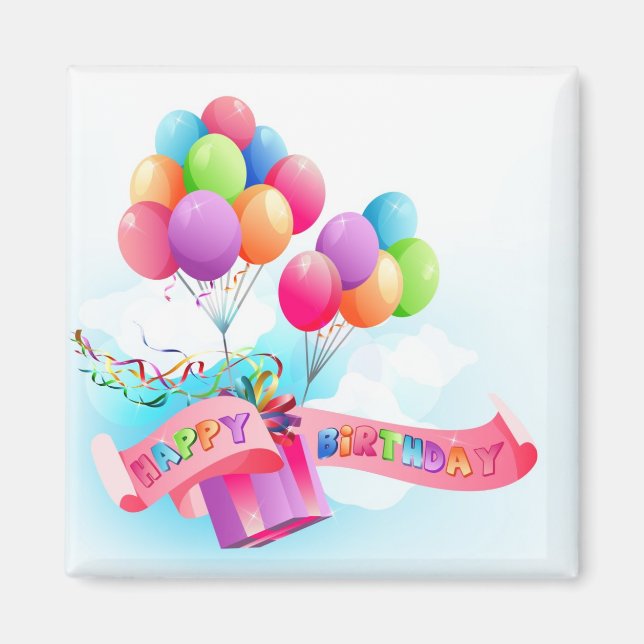Happy birthday magnet (Front)