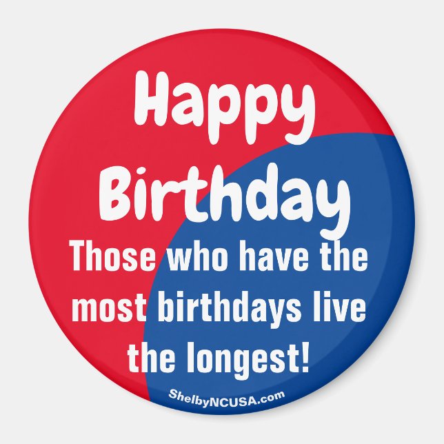 Happy Birthday magnet (Front)