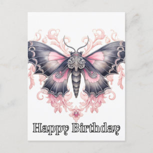 Happy Birthday Majestic Butterfly Illustration Holiday Postcard