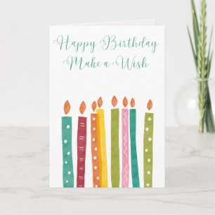 Happy Birthday "Make a Wish" Birthday Card