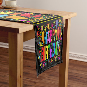 HAPPY BIRTHDAY  MEDIUM TABLE RUNNER
