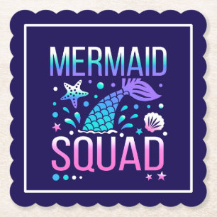 Happy Birthday Mermaid Squad-68296 Paper Coaster