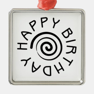 Happy Birthday Metal Ornament