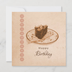 Happy Birthday minimalistic Vintage card