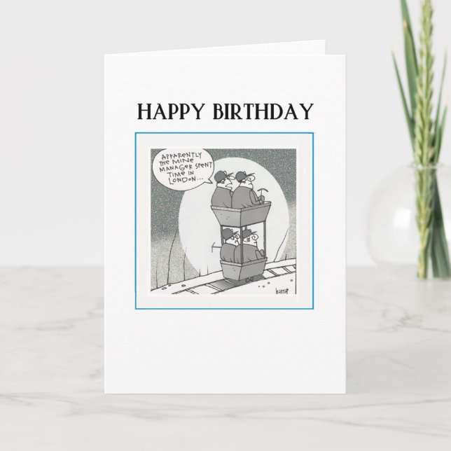 Happy Birthday Mining Card - (a) (Front)