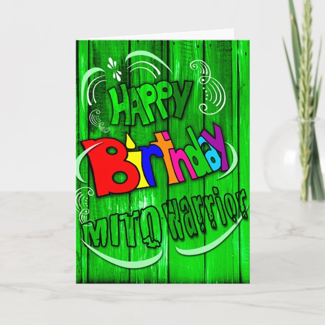 Happy Birthday Mito Warrior Card (Front)