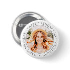 Happy Birthday Modern Simple Custom Photo