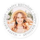 Happy Birthday Modern Simple Custom Photo