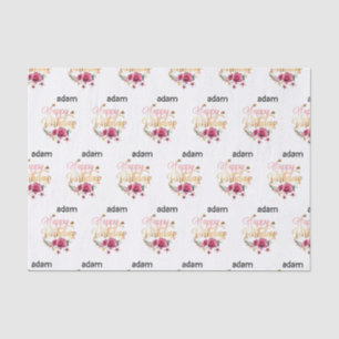 happy birthday modern  tissue paper