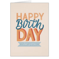 Happy birthday. Modern typography lettering friend